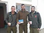 Three men in the IDF standing together